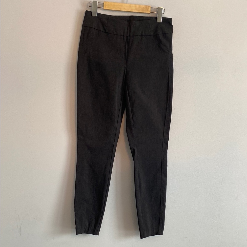 Reitmans Petite Dark Gray Slim Fit Ankle Pants